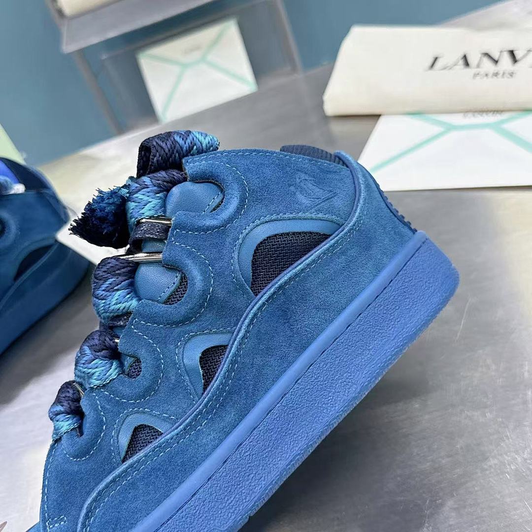 Lanvin FoShan Batch Lanvin Leather Curb Sneakers Three Generations - Image 9