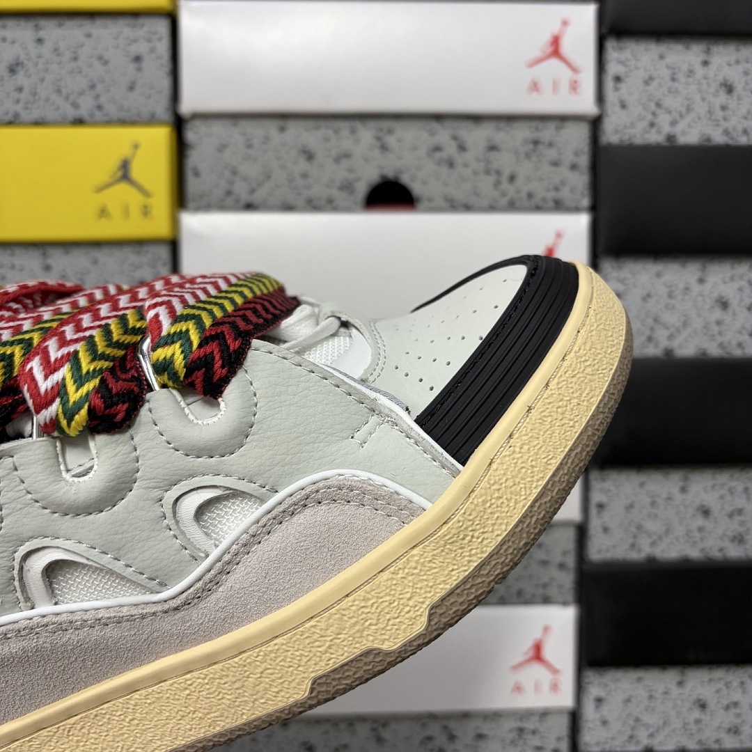 Lanvin Leather Curb Off White Suede Gum Sole DRAG‑A20 - Image 2