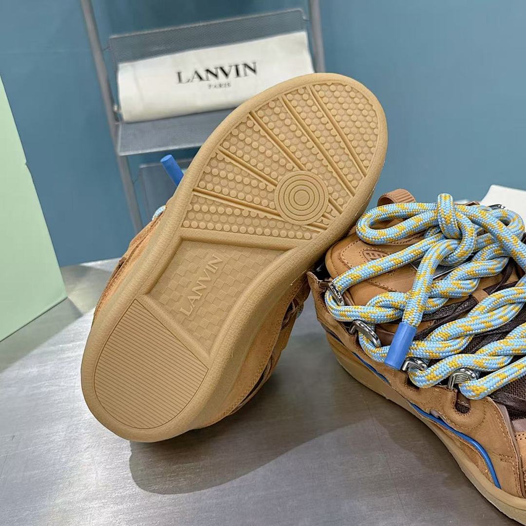Lanvin FoShan Batch Lanvin Leather Curb Sneakers Three Generations - Image 4