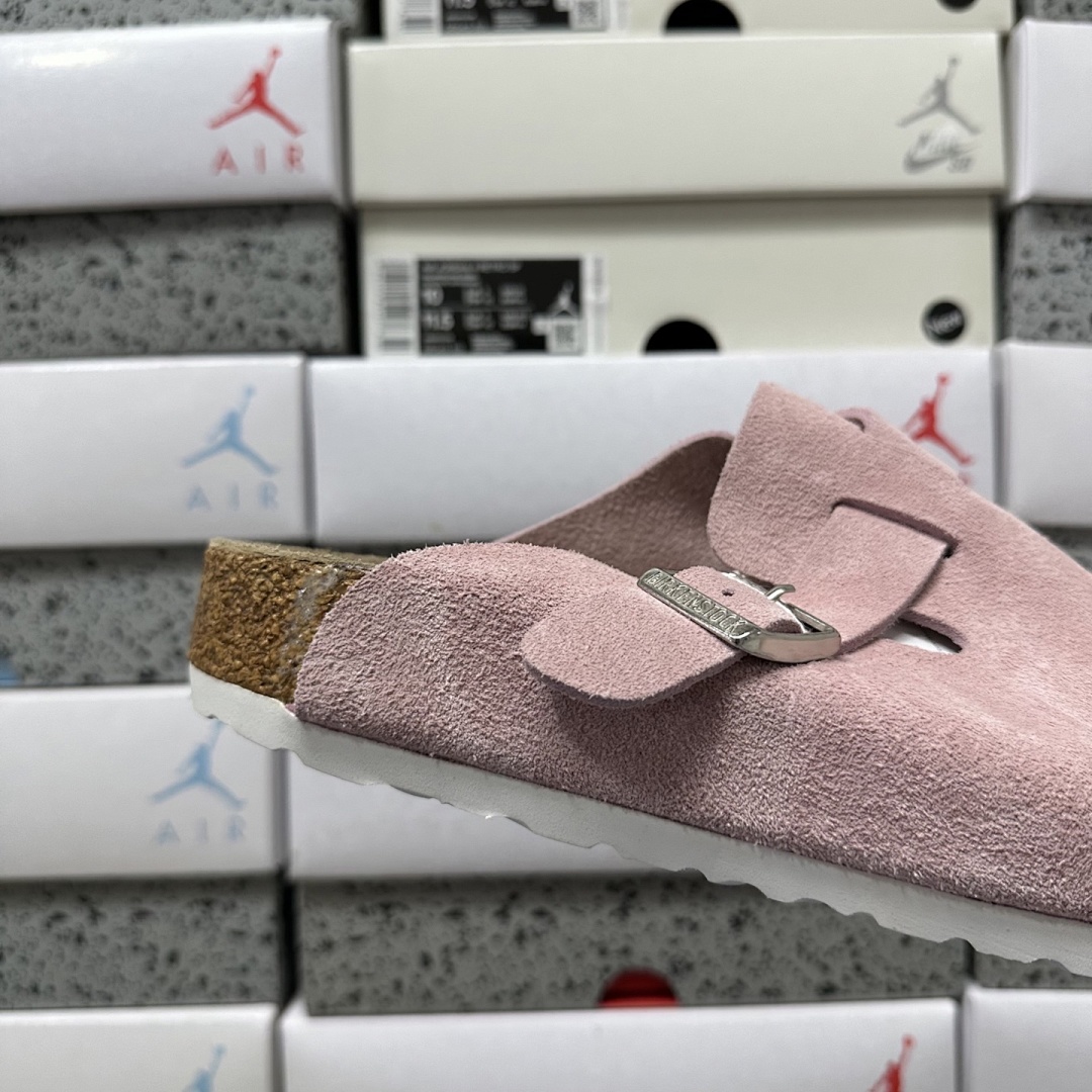 Birkenstock Birken Boston Soft Footbed Pink Suede (Thick Leather) - Image 7