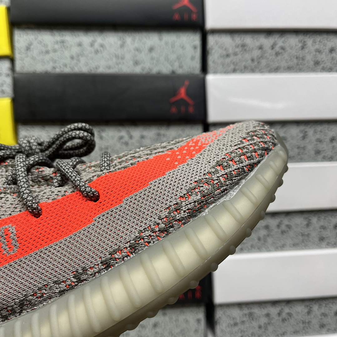 Adidas Yeezy Boost 350 V2 Grey Orange Starry - Image 3