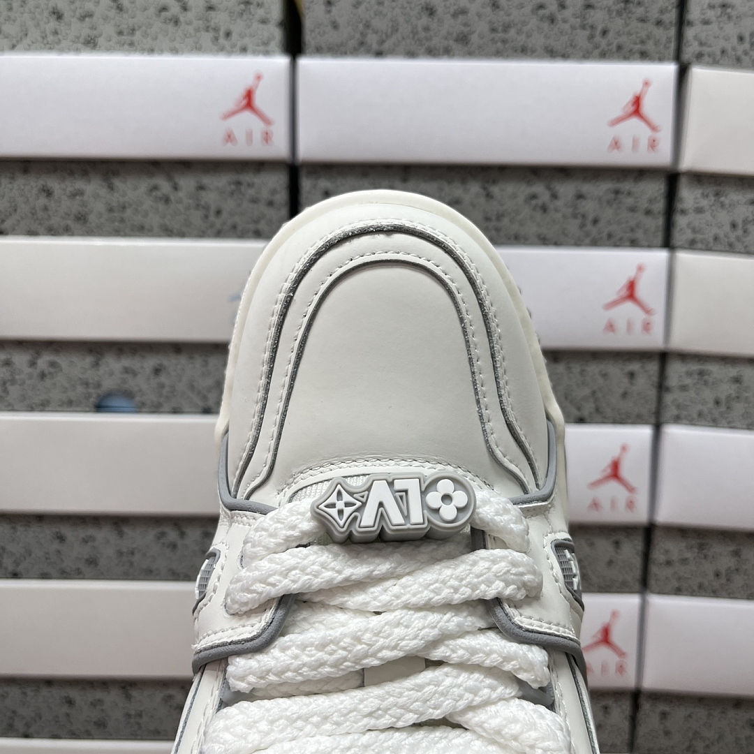 Louis Vuitton Trainer Maxi (White Grey) - Image 3