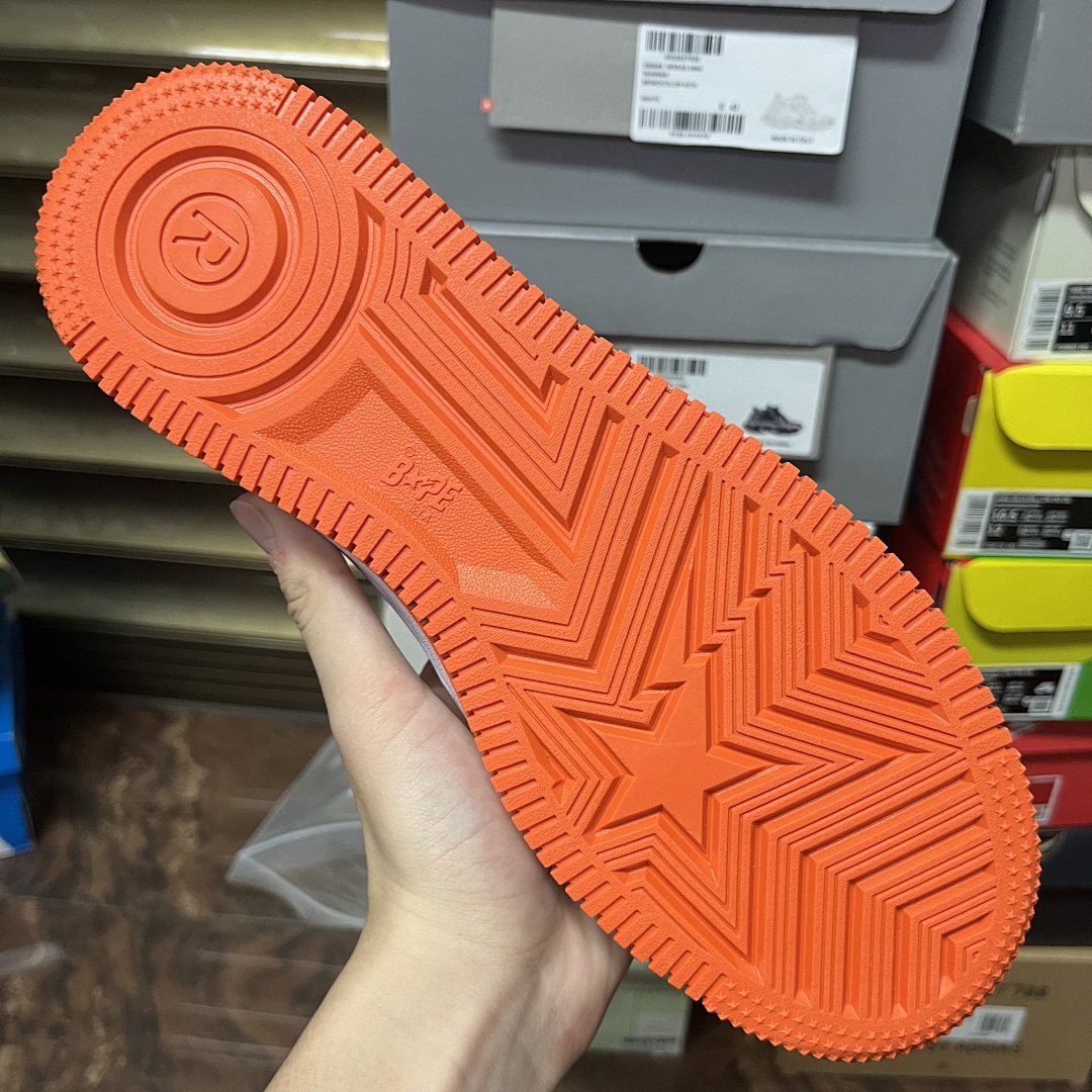 Bape A Bathing Ape Bape Sta Low Orange White 8 - Image 2