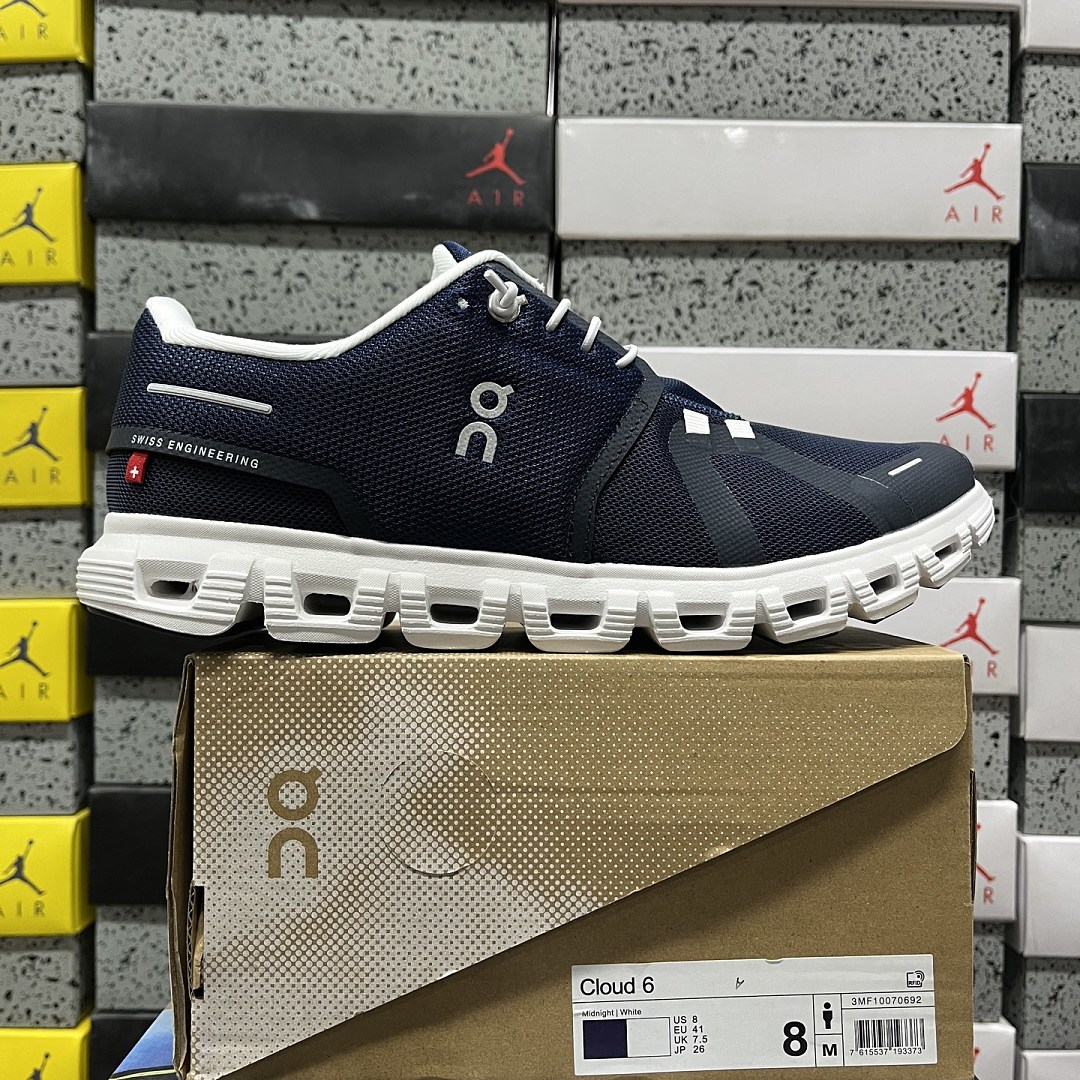 On Running Running Cloud 6 Midnight White 3MF10070692