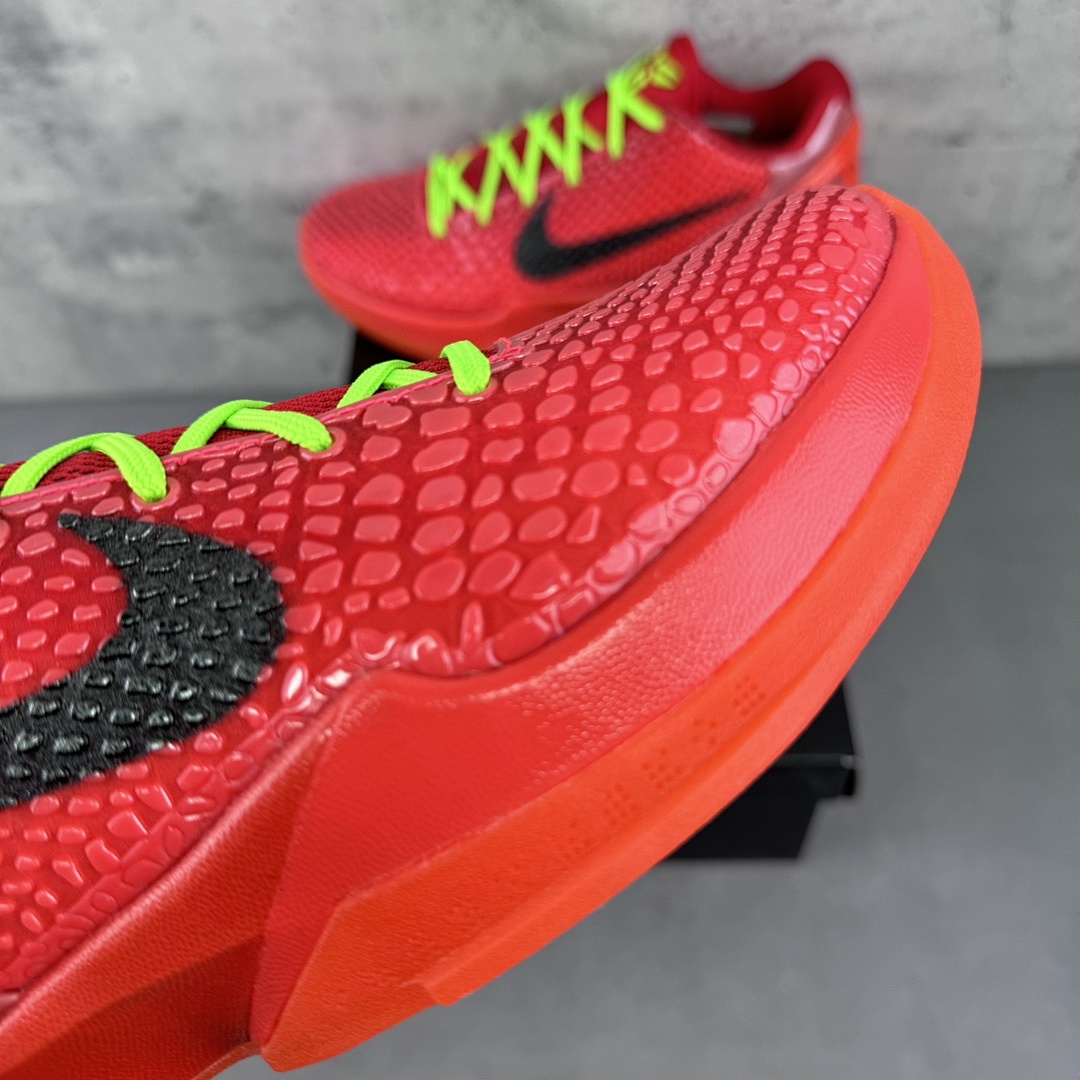 Nike Kobe 6 Protro Reverse Grinch ZK6 Red Black Reversed Green Hornet - Image 8