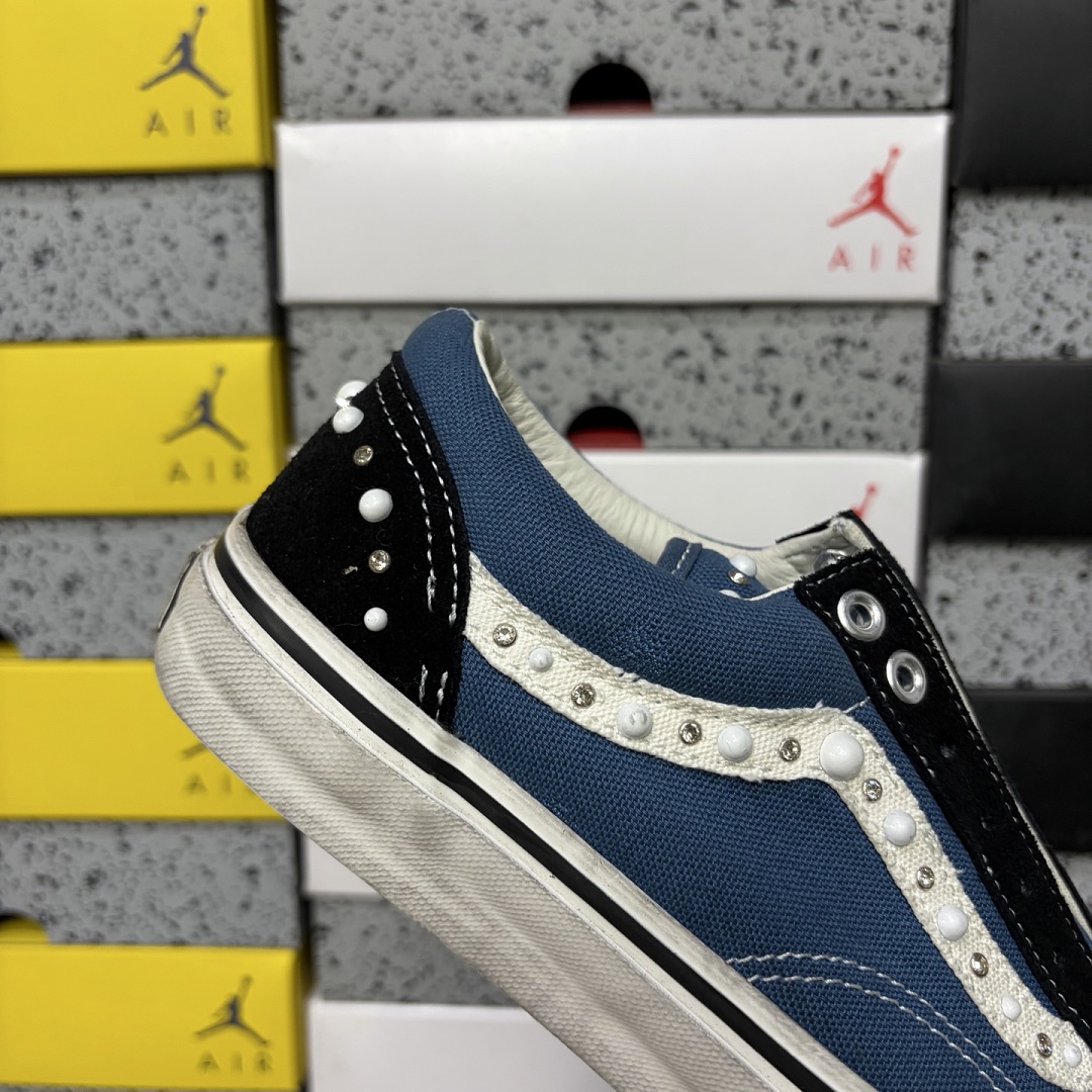 Vans LX Old Skool 36 Pearlized Pack Black Navy VN000E8VYA6 Bead Stud - Image 3
