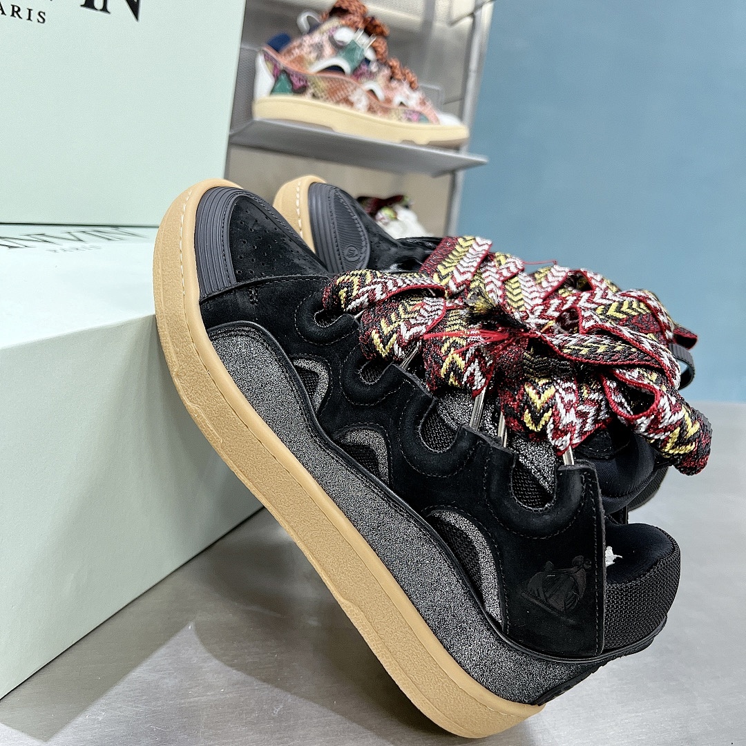 Lanvin FoShan Batch Lanvin Leather Curb Sneakers Three Generations - Image 111