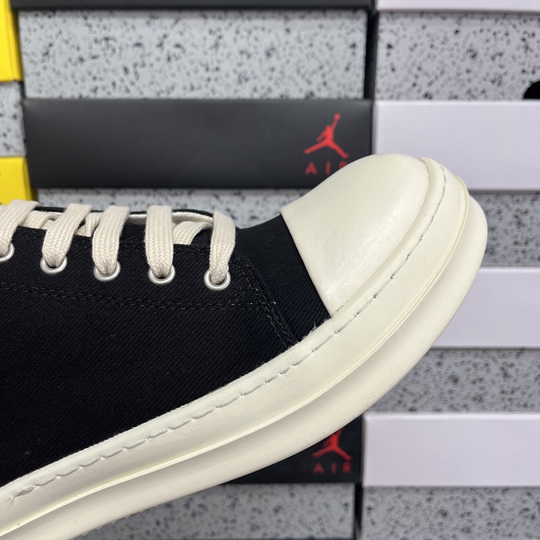Rick Owens Vintage Sneaks S58WS0109 (Black) - Image 8