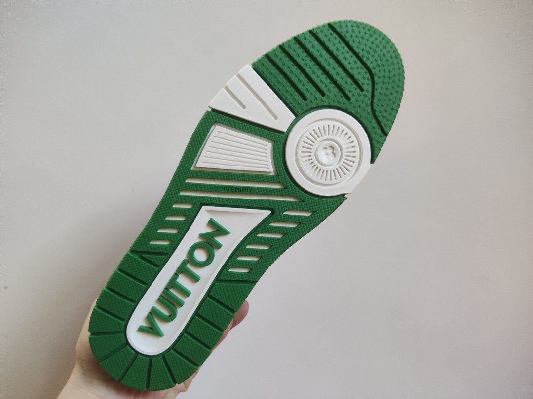 Louis Vuitton LV Trainer Green Monogram Denim (White) - Image 8