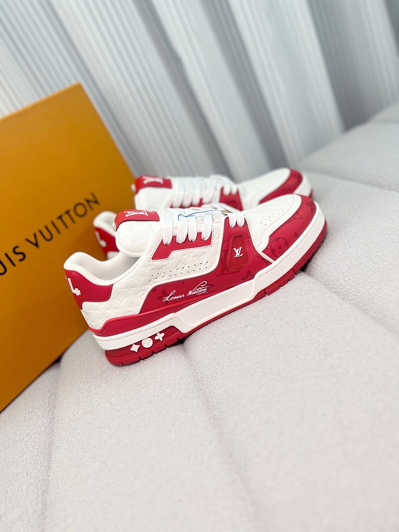 Louis Vuitton LV Trainer #54 Signature (Red White) - Image 2