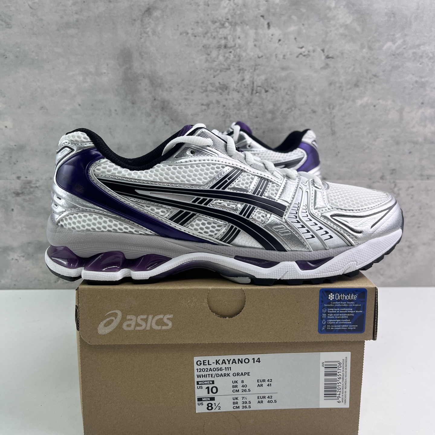 ASICS Gel-Kayano 14 White Dark Grape 1202A056-111 - Image 10
