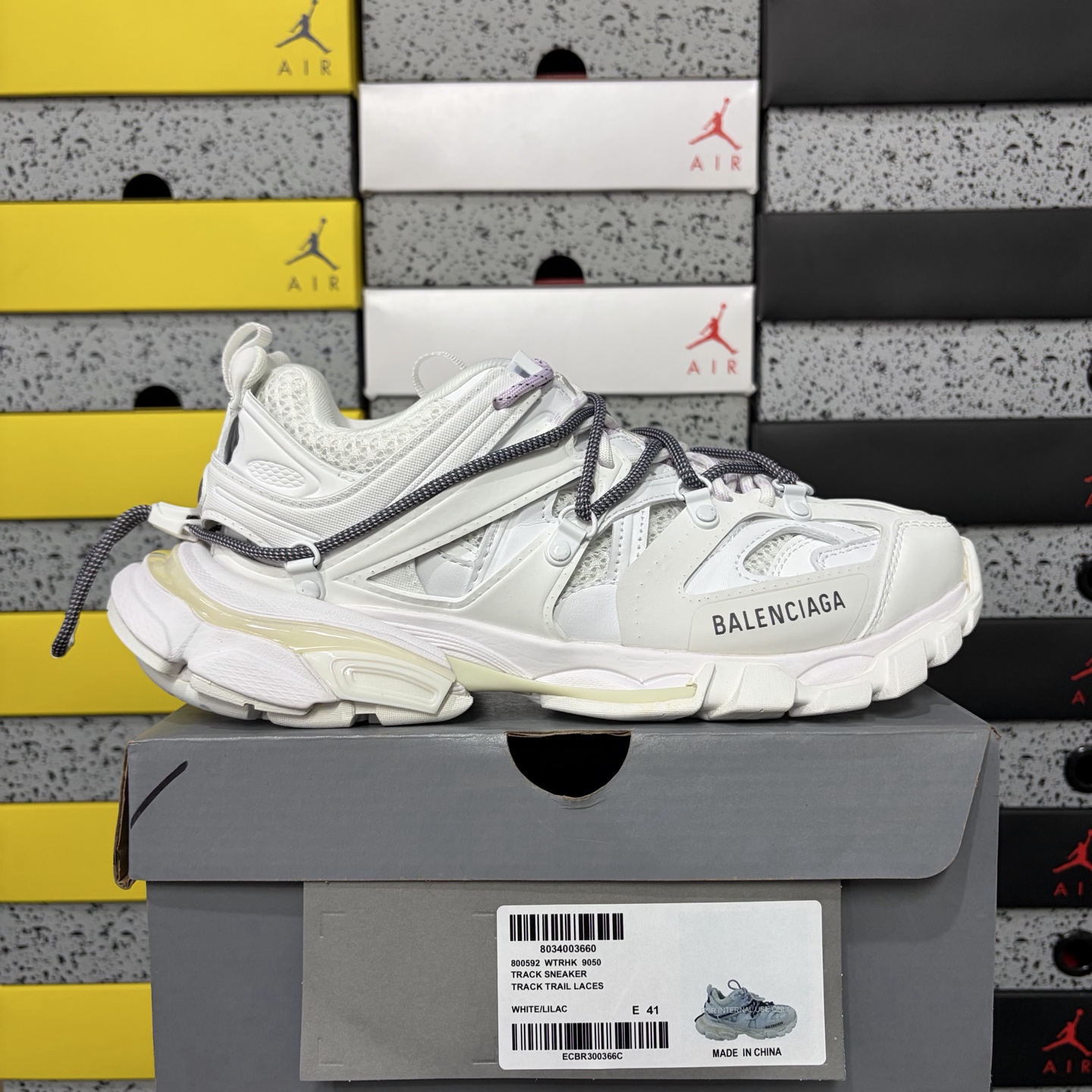 Balenciaga Track White Grey Purple Buckle Strap - Image 13