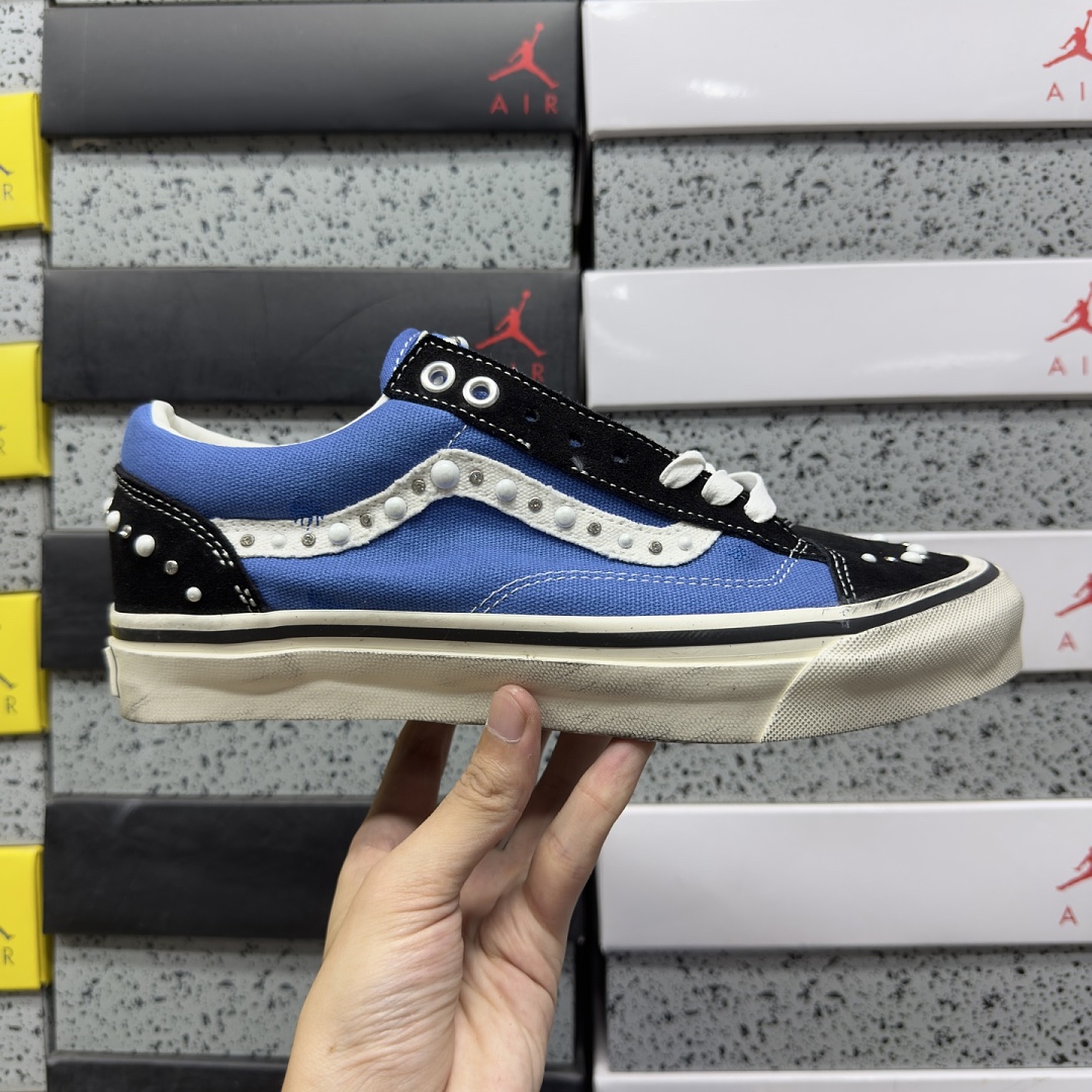 Vans LX Old Skool 36 Pearlized Pack Black Navy VN000E8VYA6 Blue Bead - Image 6