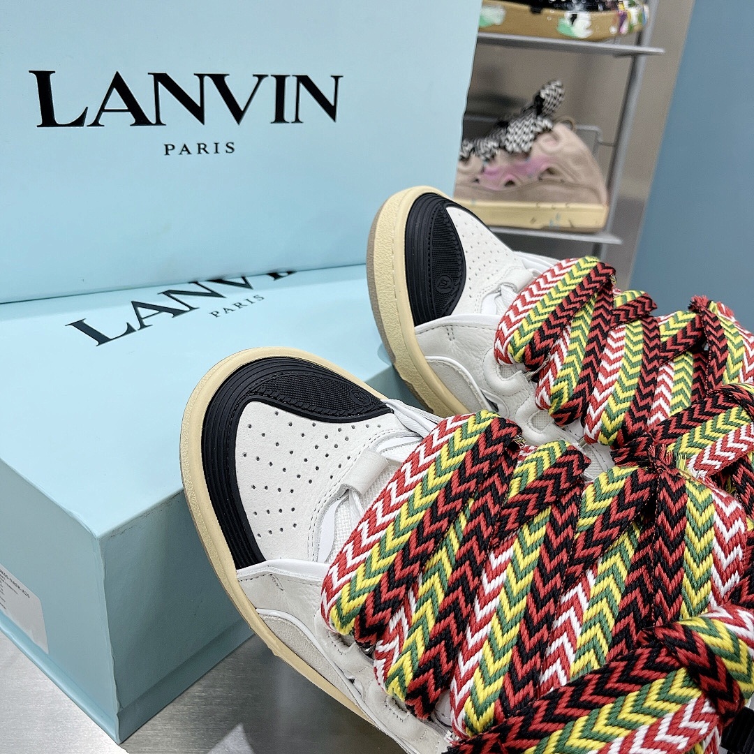 Lanvin FoShan Batch Lanvin Leather Curb Sneakers Three Generations - Image 10