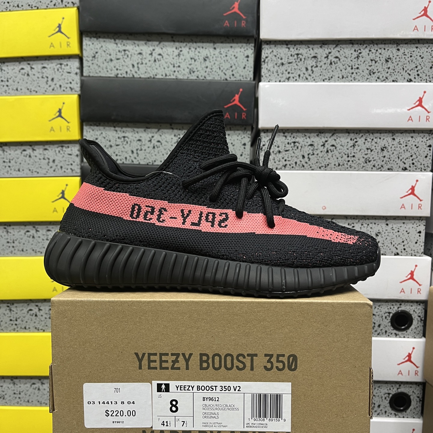 Adidas Yeezy Boost 350 V2 Core (Black Red) - Image 10