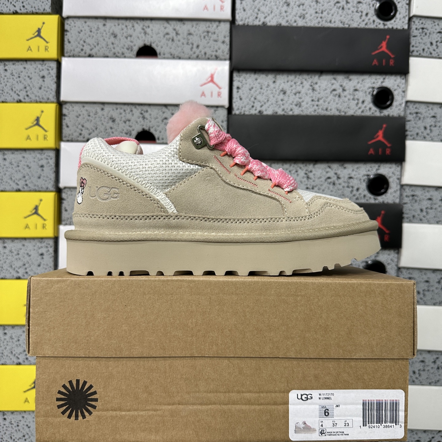UGG Lowmel Collar White Pink -4032 - Image 11