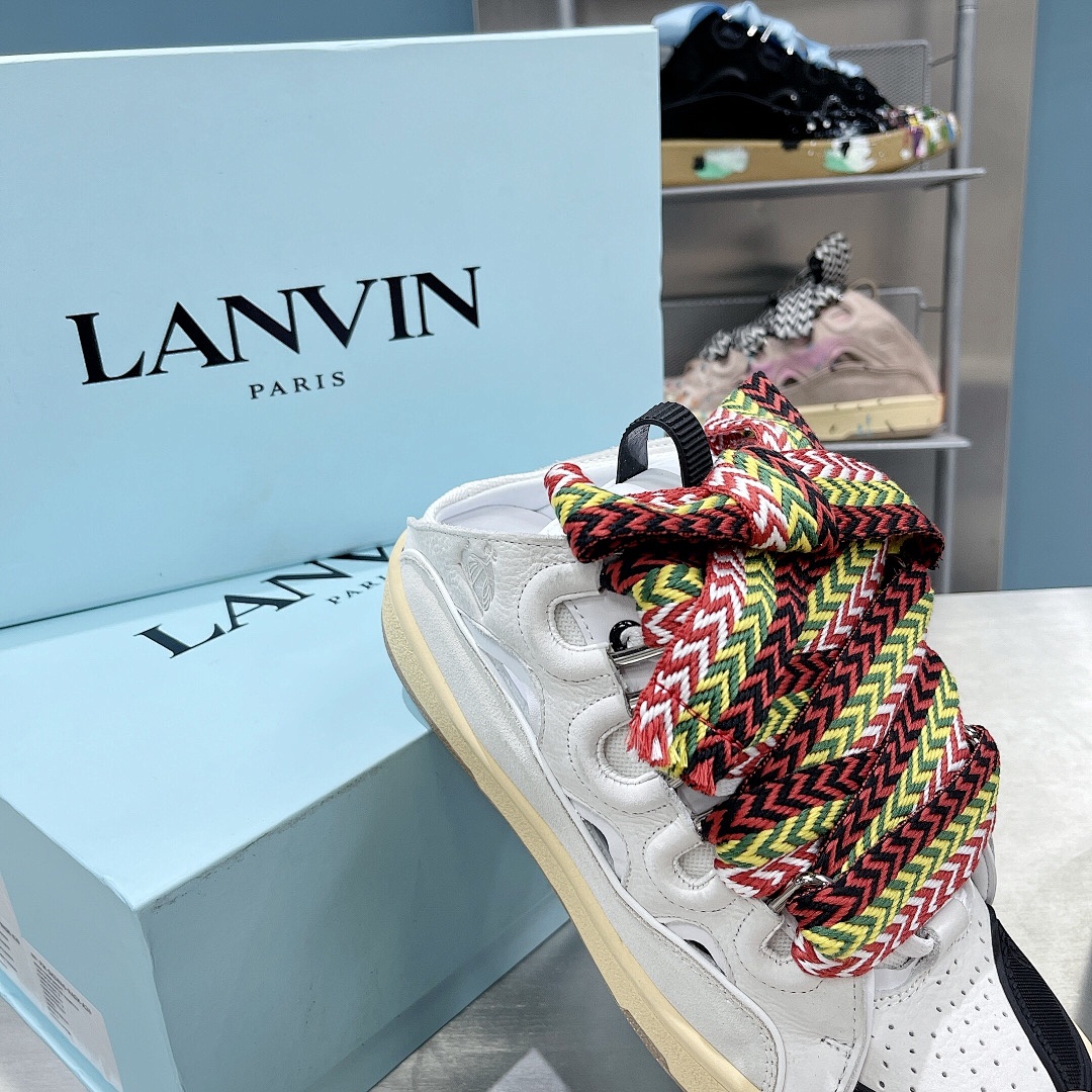 Lanvin FoShan Batch Lanvin Leather Curb Sneakers Three Generations - Image 12