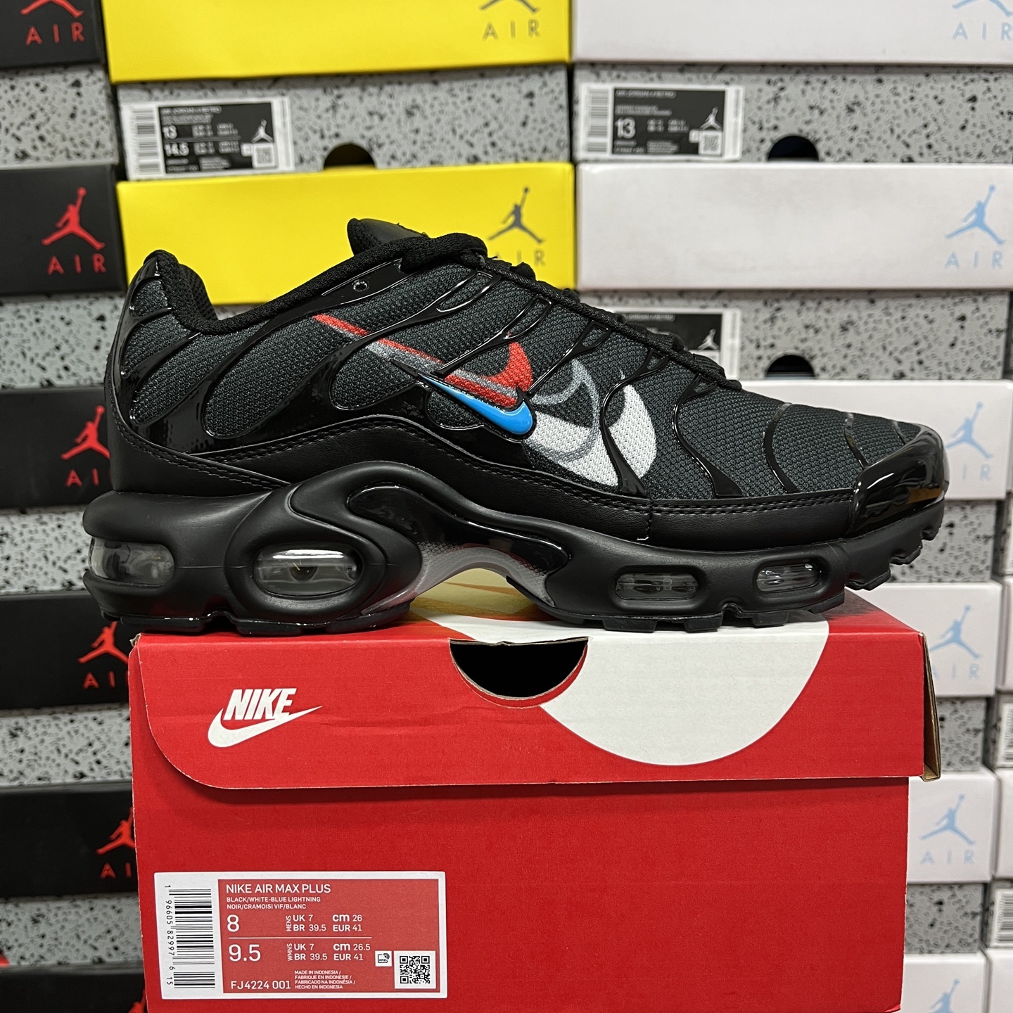 Nike Air Max Plus Multi Swoosh Black Crimson - Image 11
