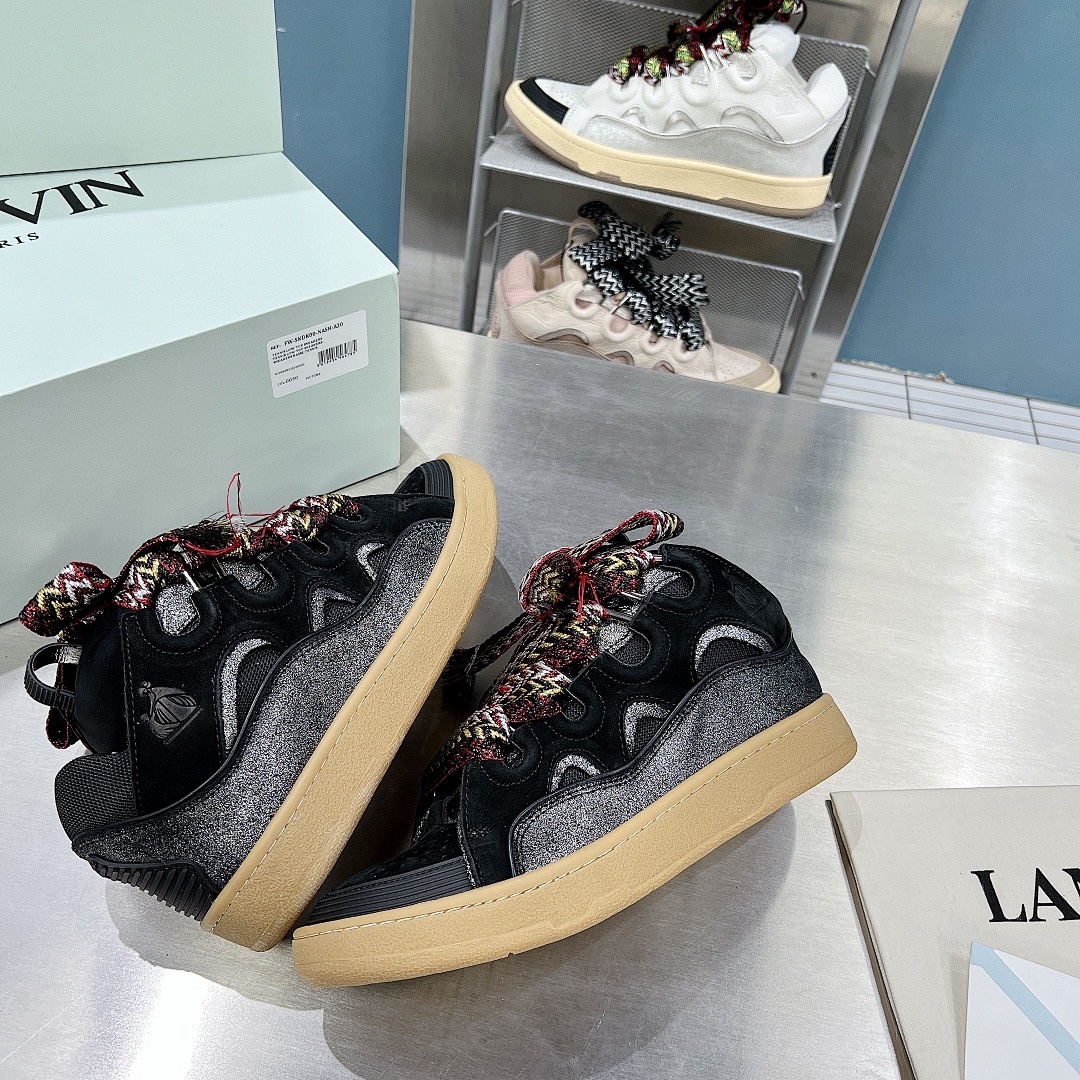 Lanvin FoShan Batch Lanvin Leather Curb Sneakers Three Generations - Image 112