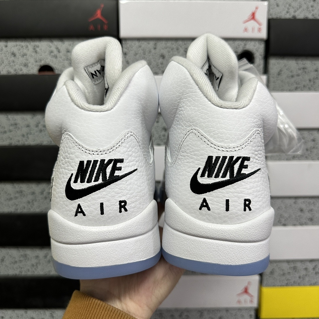 Nike Jordan 5 Retro White Metallic HQ7978-103 (Silver) - Image 3