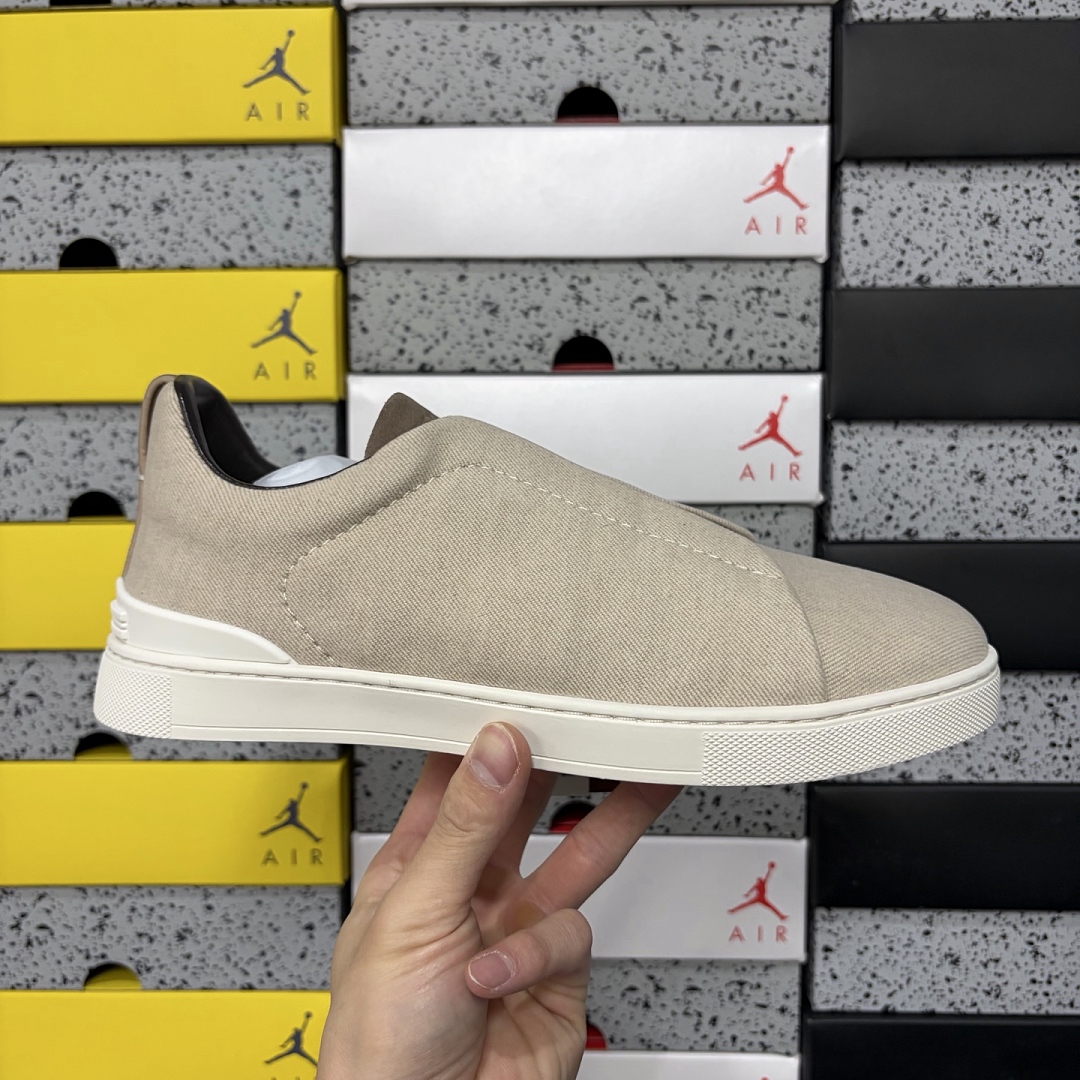 Zegna Deerskin Triple Stitch (White Yellow) - Image 3