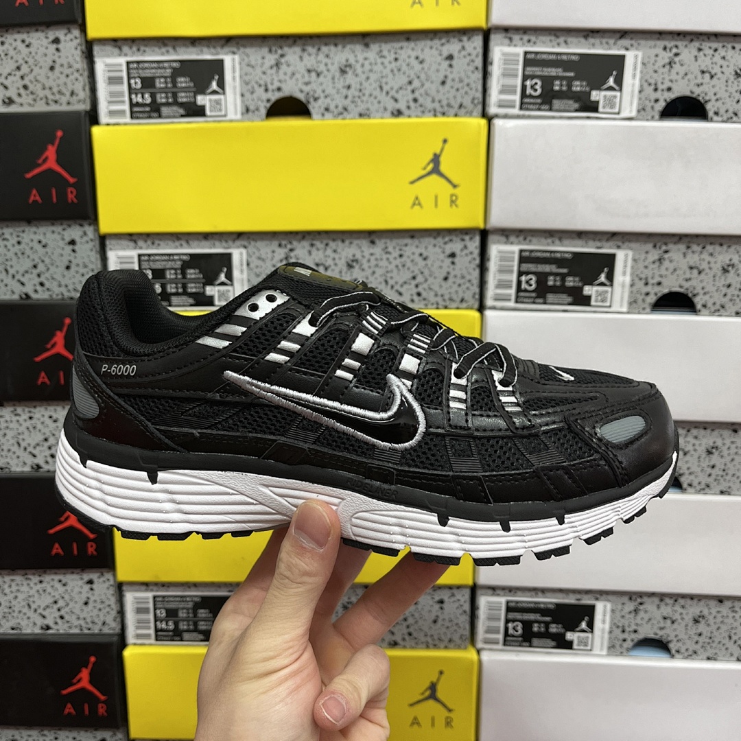Nike P-6000 (Black White Metallic Silver) - Image 6