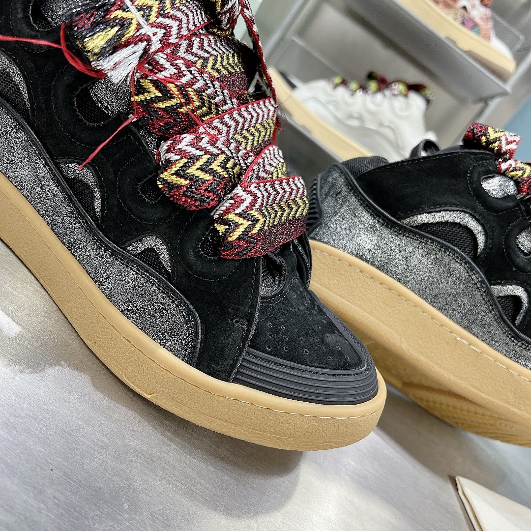 Lanvin FoShan Batch Lanvin Leather Curb Sneakers Three Generations - Image 109