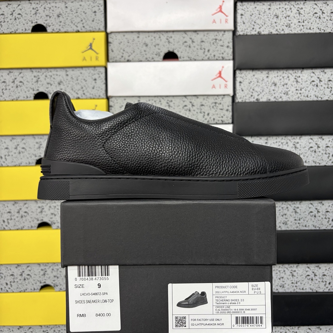 Zegna Deerskin Triple Stitch (Black)