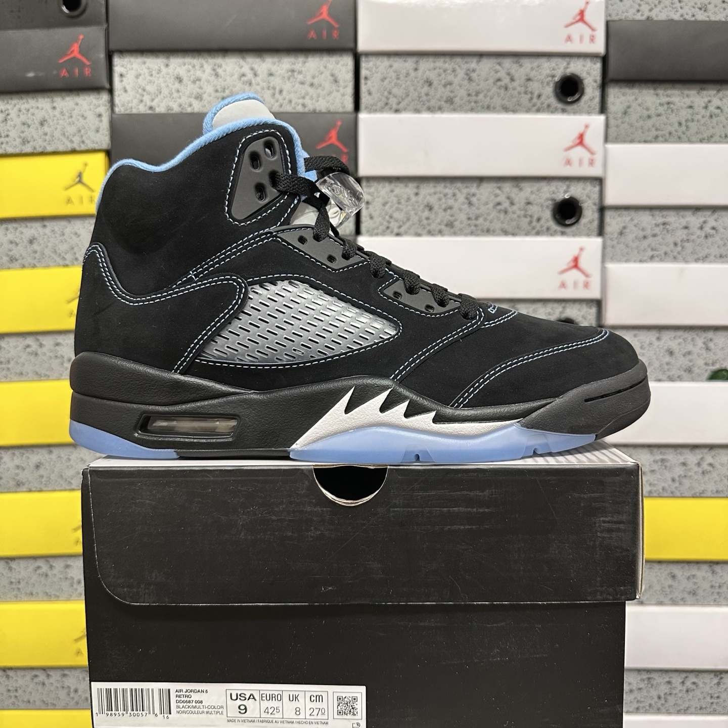Nike Black University Blue 5 New (Silver) - Image 10