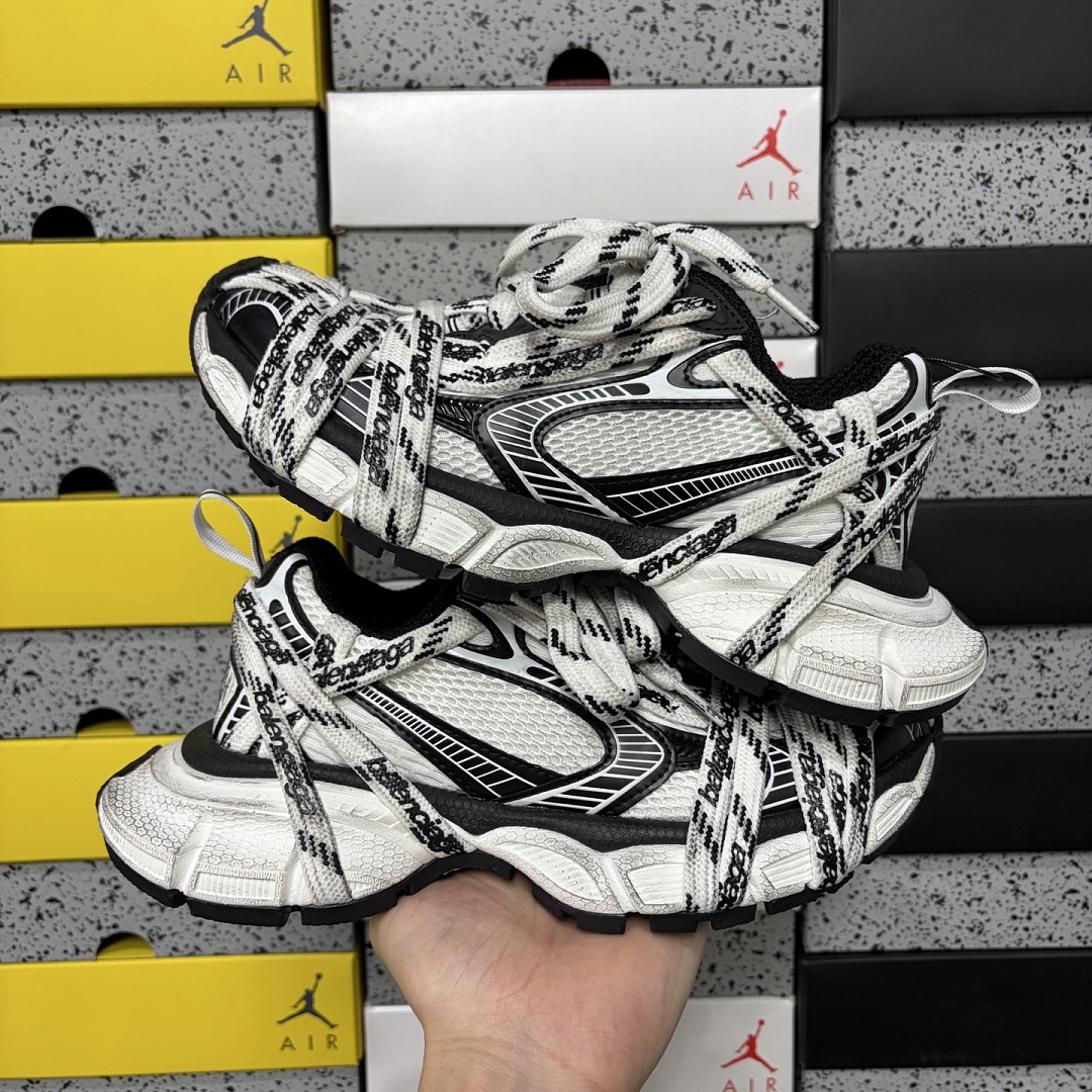 Balenciaga 3XL Extreme Laces (White Black) - Image 10
