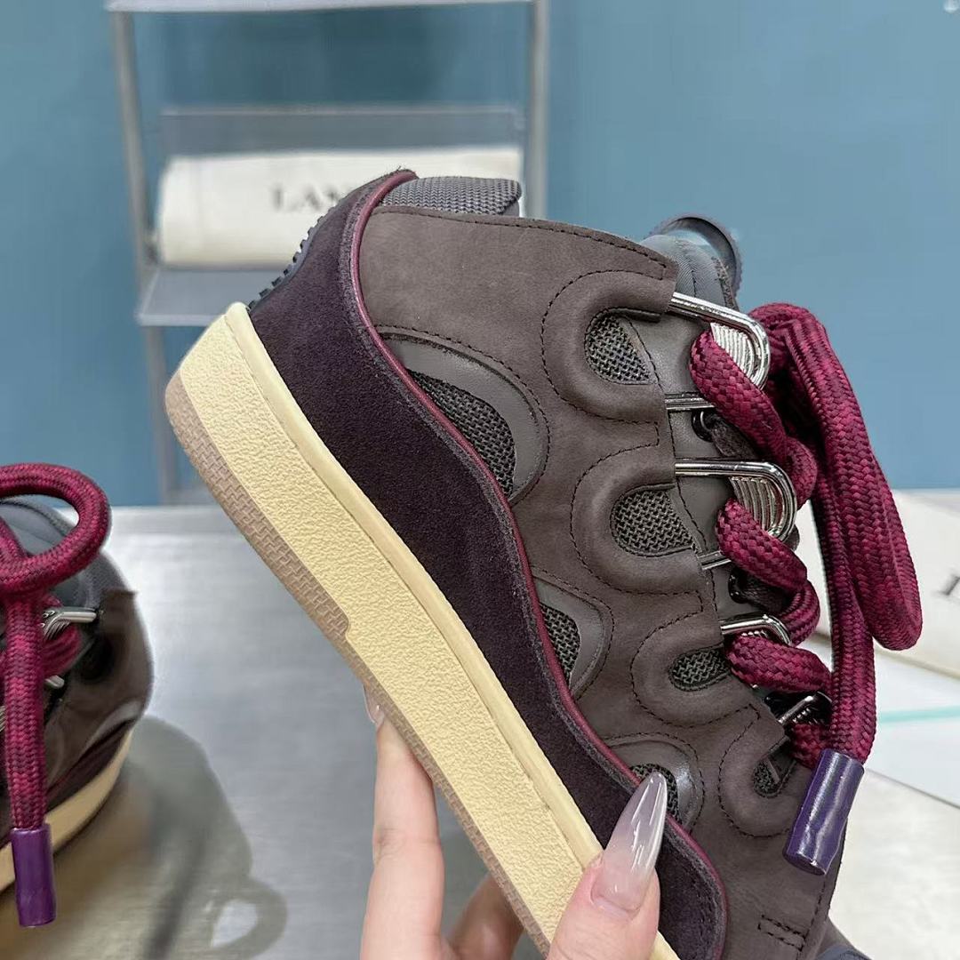 Lanvin FoShan Batch Lanvin Leather Curb Sneakers Three Generations - Image 5
