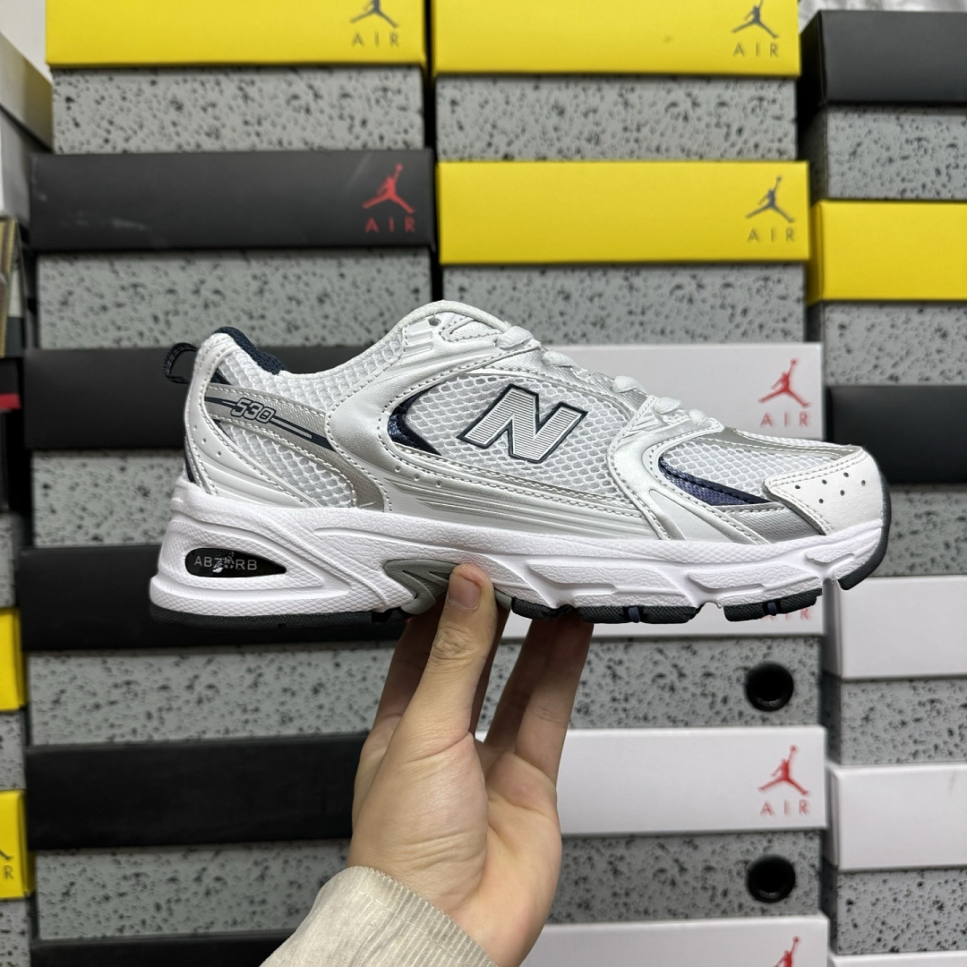 New Balance 530 (White Silver Navy) - Image 5