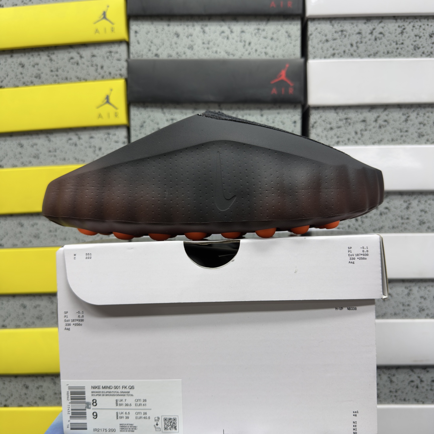 Nike Mind 001 Flyknit Slide Bronze Eclipse Total (Orange) - Image 10
