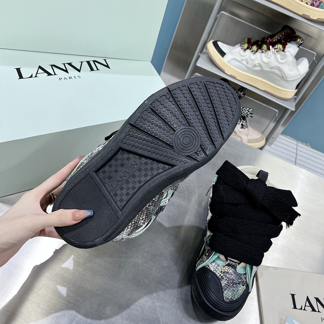 Lanvin FoShan Batch Lanvin Leather Curb Sneakers Three Generations - Image 72