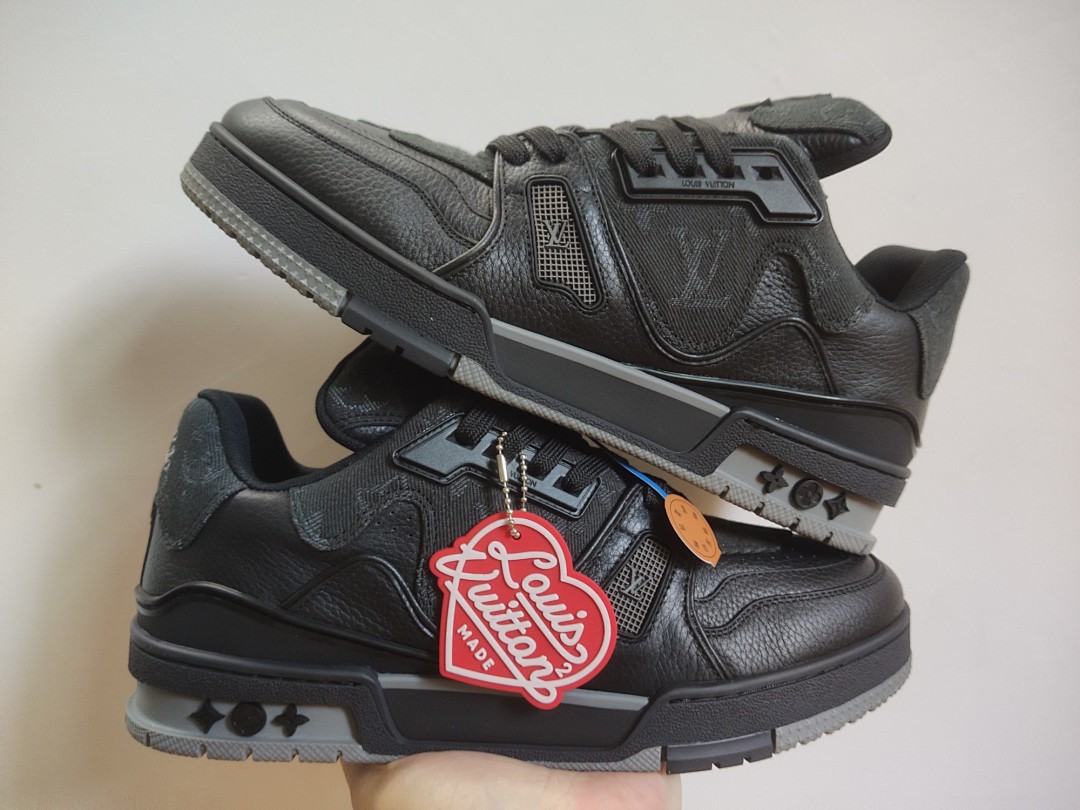 Louis Vuitton LV Trainer X Nigo Black Denim - Image 6