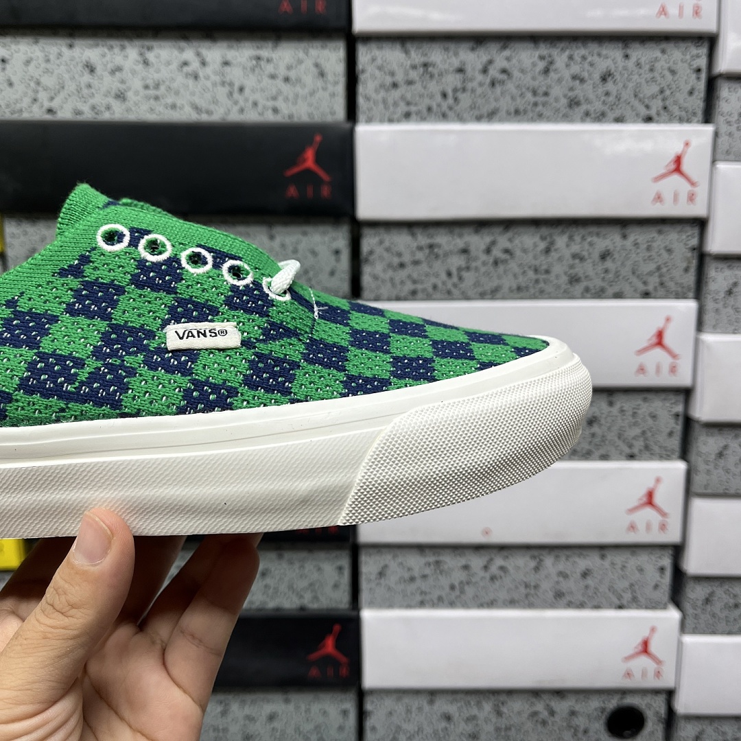 Vans LX Authentic 44 EK Punk Check (Green Navy) - Image 2