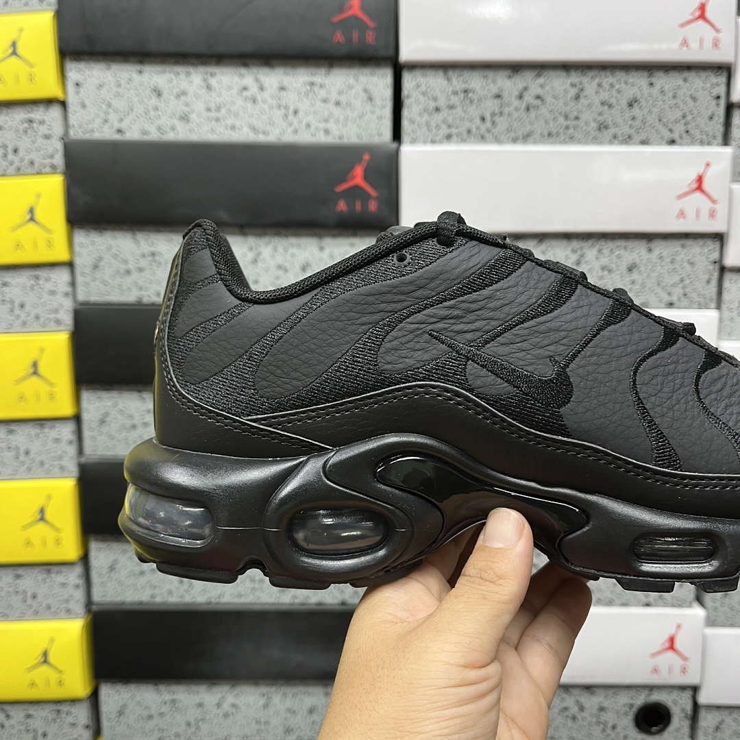 Nike Air Max Plus Triple Black Leather - Image 2