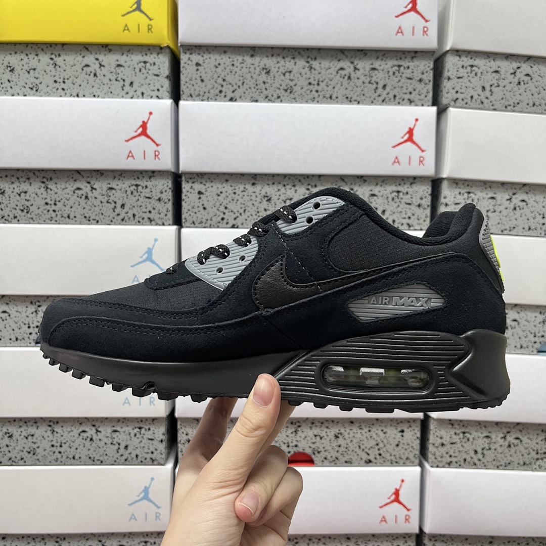 Nike Air Max 90 Black Volt Cool Grey FQ2377-001 - Image 2