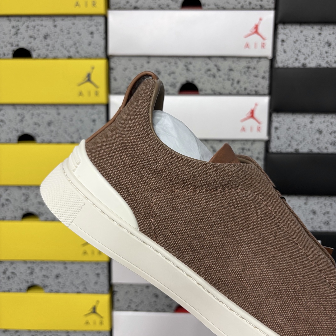Zegna Deerskin Triple Stitch (White Brown) - Image 3