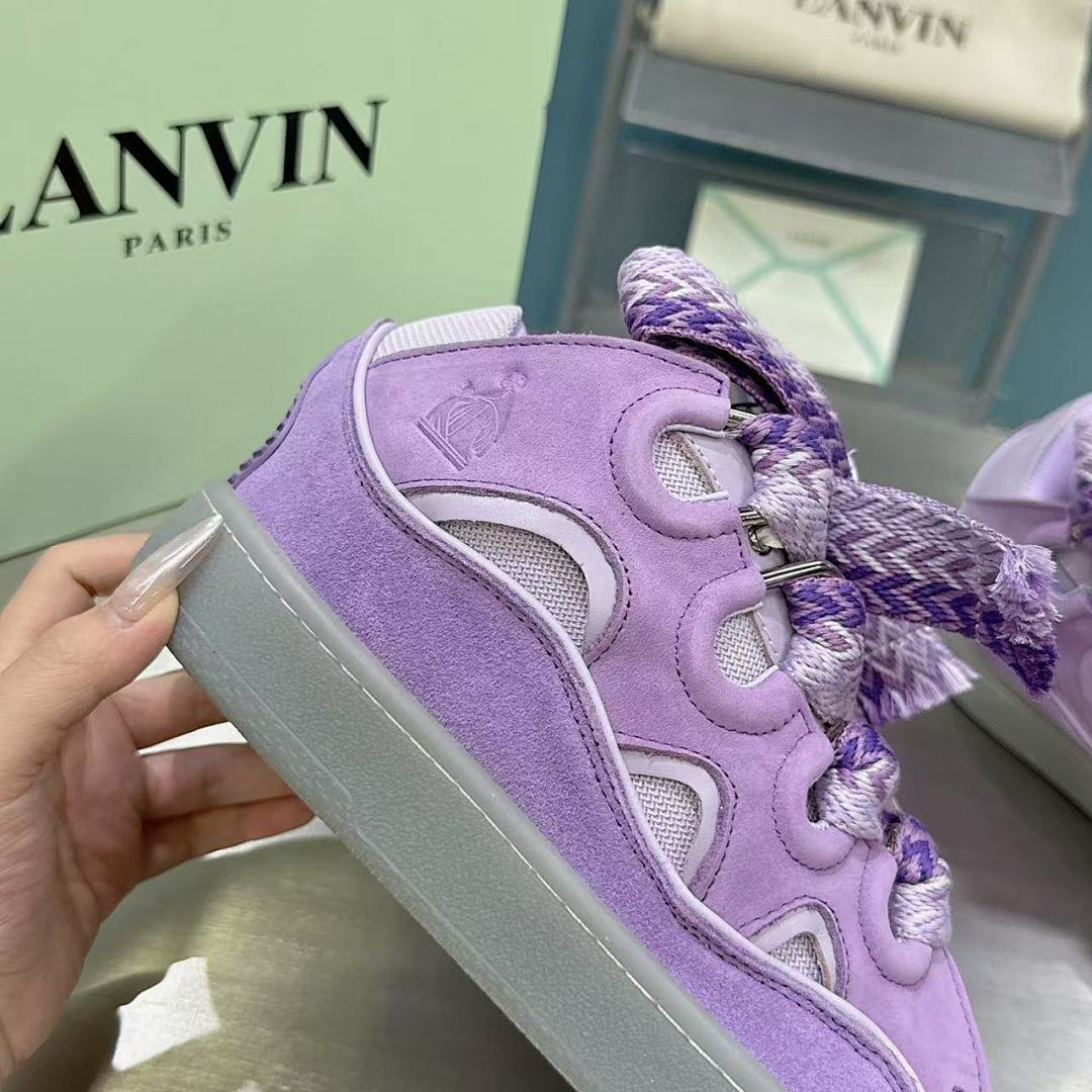 Lanvin FoShan Batch Lanvin Leather Curb Sneakers Three Generations - Image 2