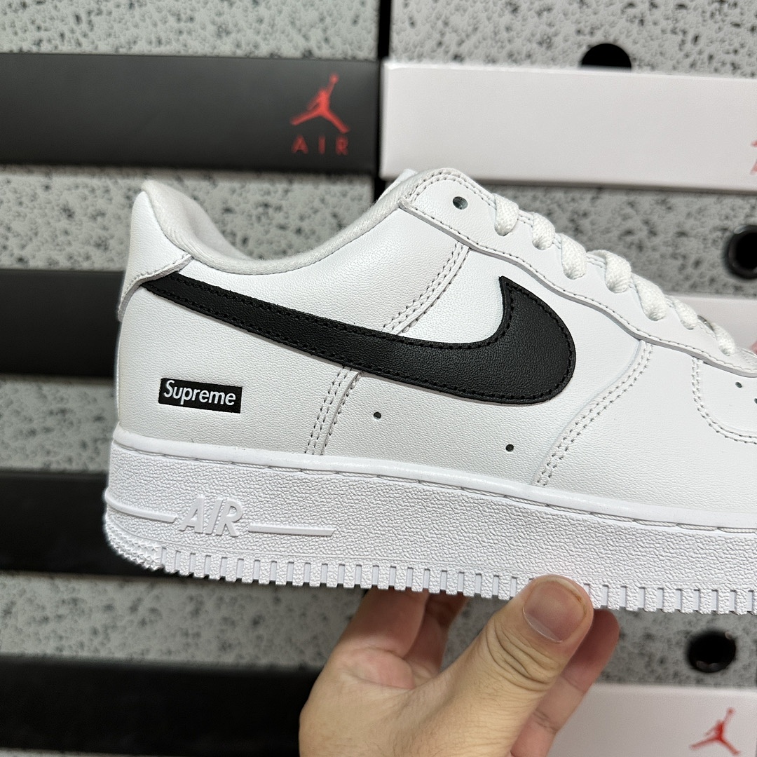 Nike Air Force 1 Low Supreme White Black Sup - Image 7