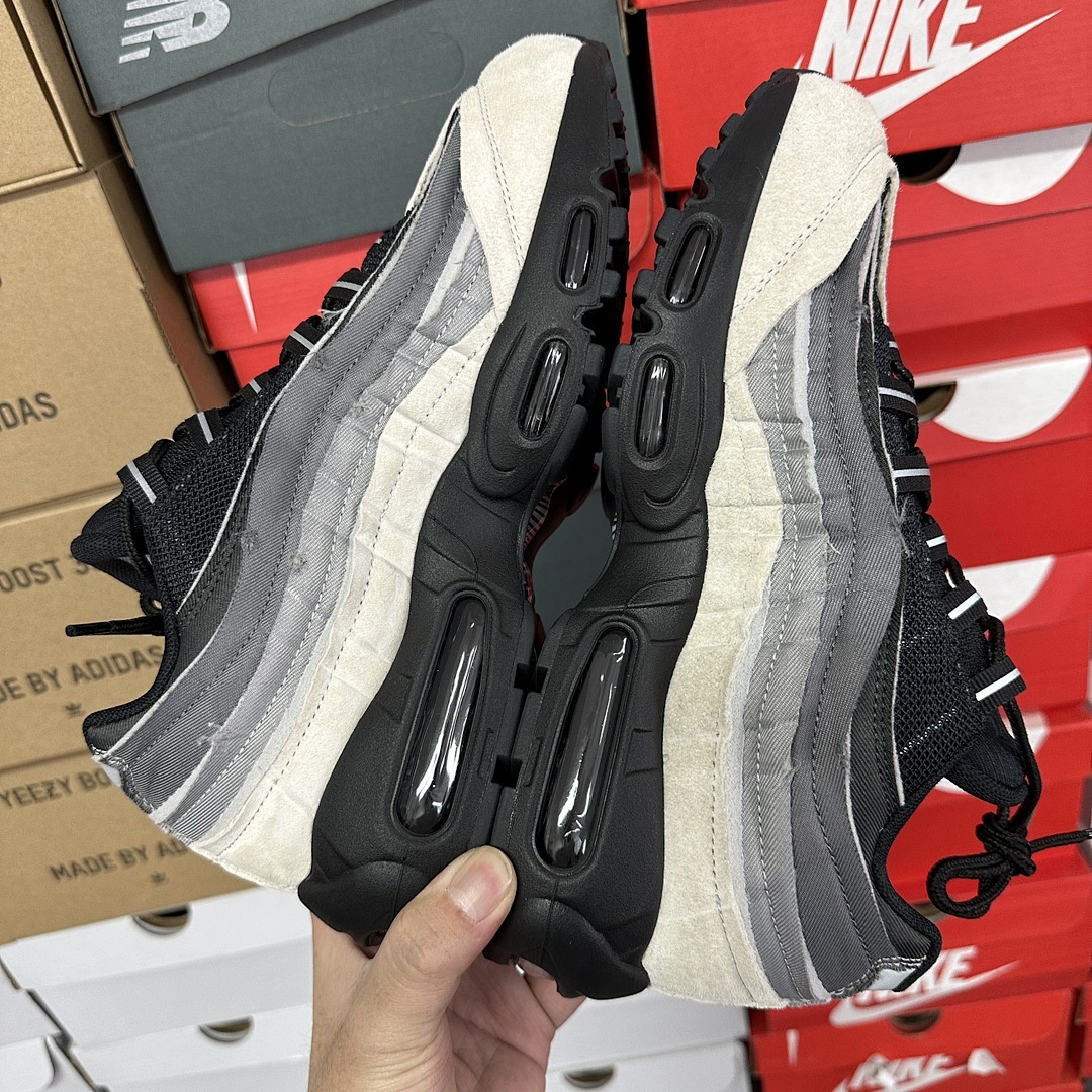 Nike Air Max 95 Comme Des Garcons Black Grey CU8406-101 CDG - Image 6