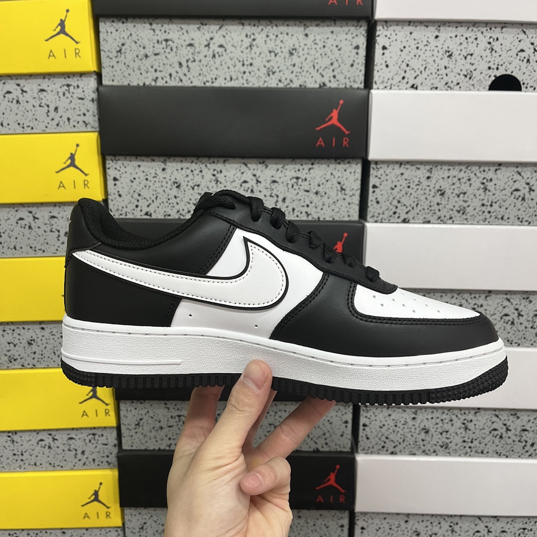 Nike Air Force 1 Low '07 White Swoosh (Panda) - Image 3