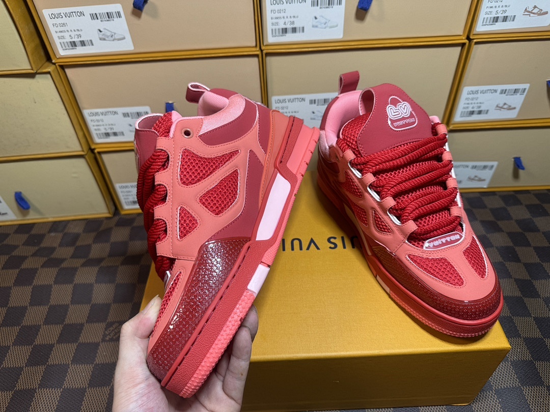 Louis Vuitton LV Skate Light Red Sneakers - Image 5