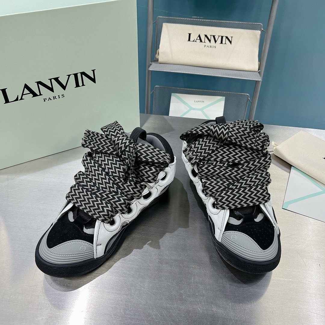 Lanvin FoShan Batch Lanvin Leather Curb Sneakers Three Generations - Image 5
