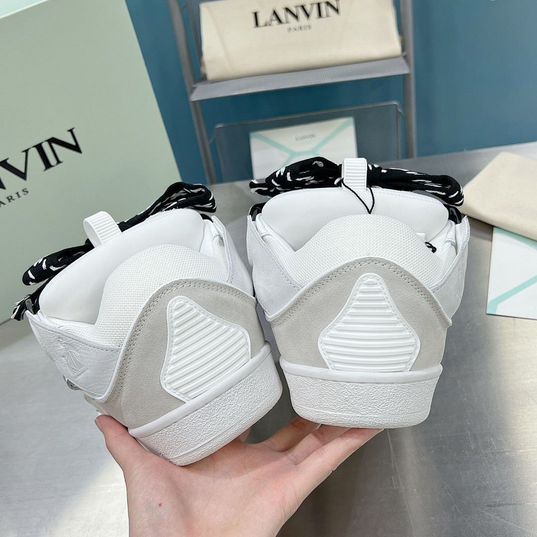 Lanvin FoShan Batch Lanvin Leather Curb Sneakers Three Generations - Image 9