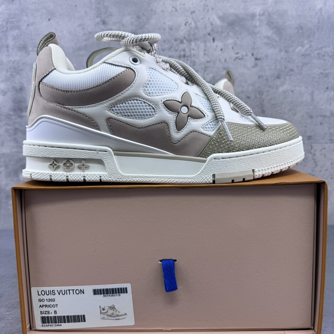 Louis Vuitton LV Skate White Brown Sneakers - Image 17