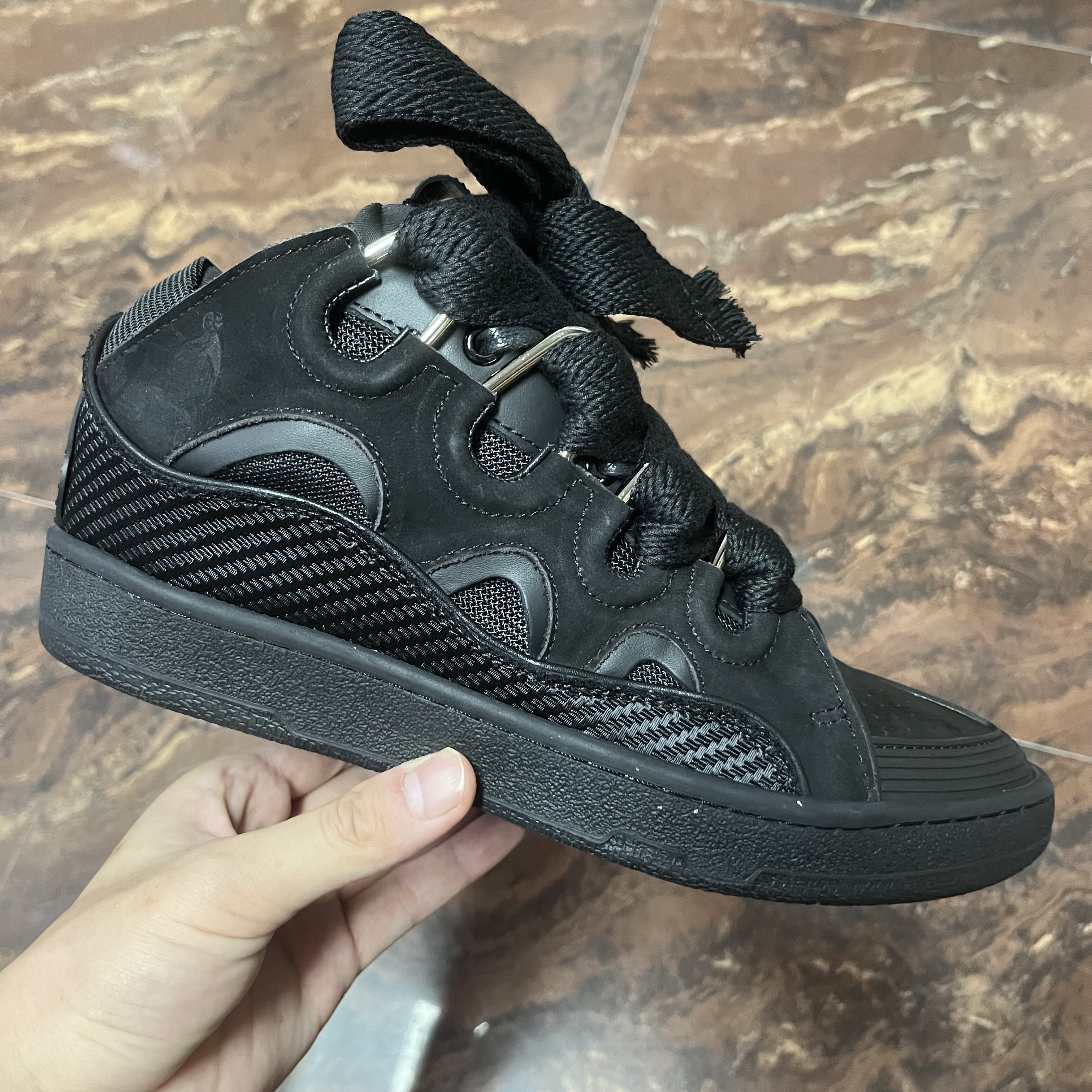 Lanvin Leather Curb (Triple Black) - Image 15