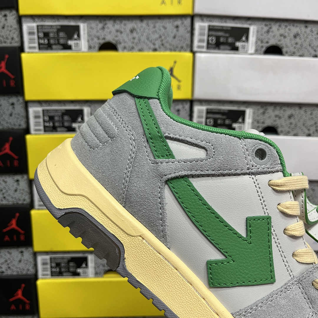 Off-White Out Of Office OOO Low Tops (Light Grey Green) - Image 7