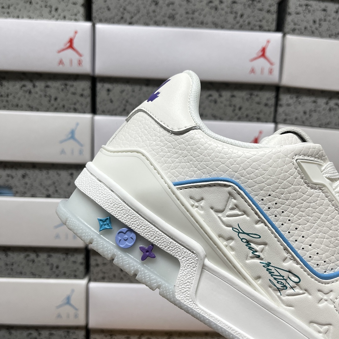 Louis Vuitton Trainer (WHITE BLUE) - Image 3